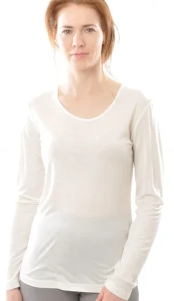 Wolle-Seide Shirts|Langarm^Alkena 55% Seide 45% Wolle LANGARM-SHIRT uni von