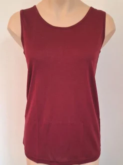 Wolle-Seide Tops|Camisole (Breite Träger)^Alkena 55% Seide 45% Wolle UNTERHEMD glatt von