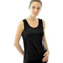 Wolle-Seide Tops|Camisole (Breite Träger)^Alkena 55% Seide 45% Wolle UNTERHEMD glatt von