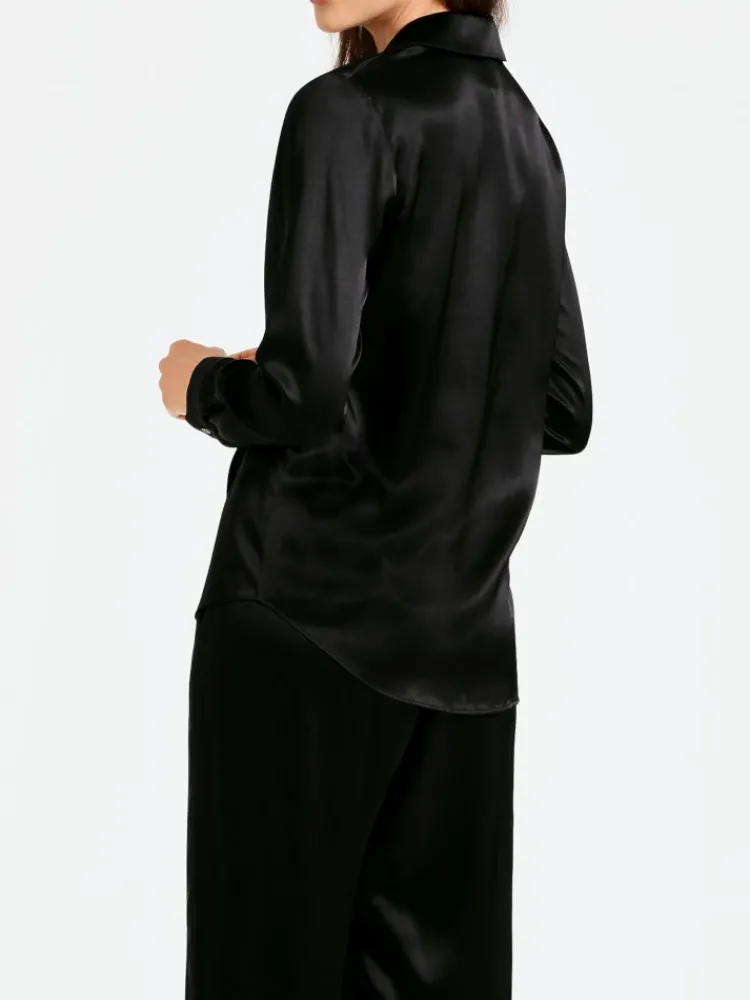 Bluse & Tunika|Mit Seidensatin^Aubade 100% Seide Bluse TOI MON AMOUR klassische Farben von