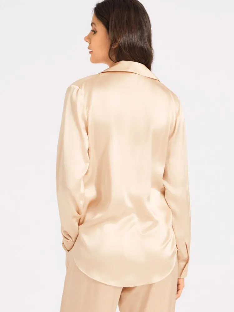 Bluse & Tunika|Mit Seidensatin^Aubade 100% Seide Bluse TOI MON AMOUR klassische Farben von