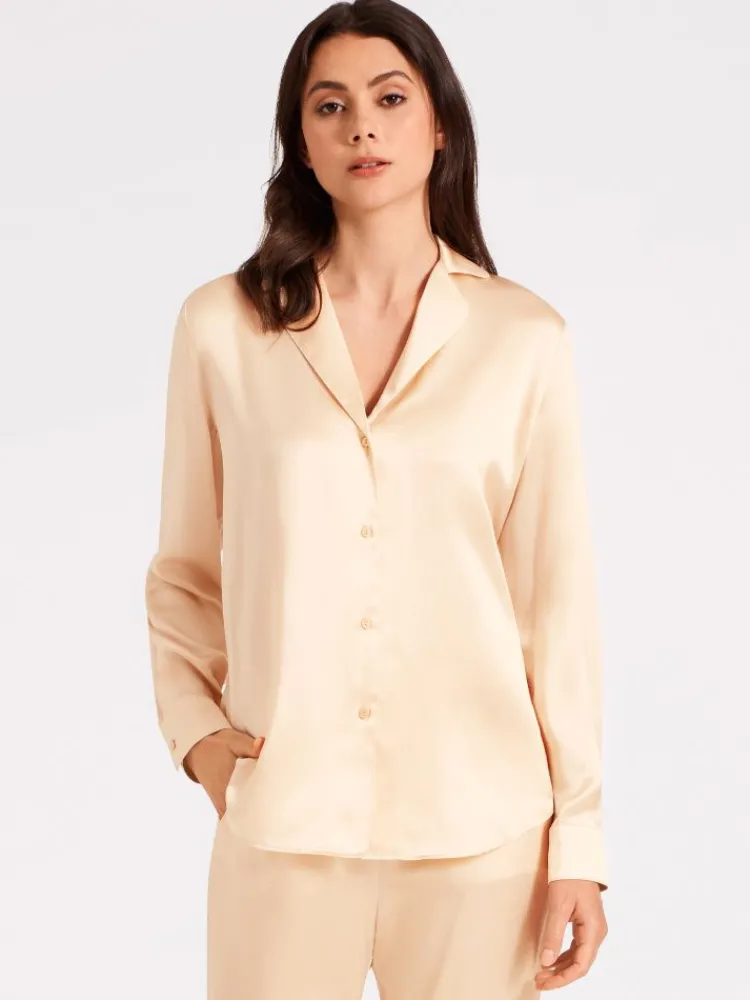 Bluse & Tunika|Mit Seidensatin^Aubade 100% Seide Bluse TOI MON AMOUR klassische Farben von