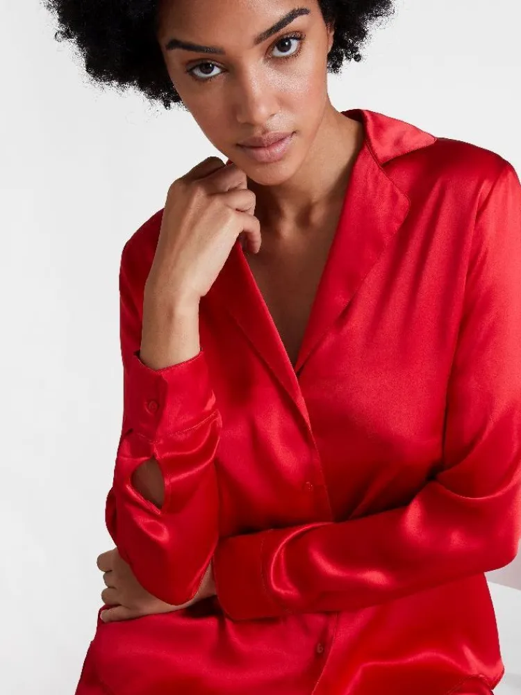Bluse & Tunika|Mit Seidensatin^Aubade 100% Seide Bluse TOI MON AMOUR viele Farben von
