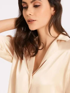 Bluse & Tunika|Mit Seidensatin^Aubade 100% Seide Bluse TOI MON AMOUR Uni Farben von