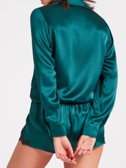 Bluse & Tunika|Mit Seidensatin^Aubade 100% Seide Bluse TOI MON AMOUR Uni Farben von