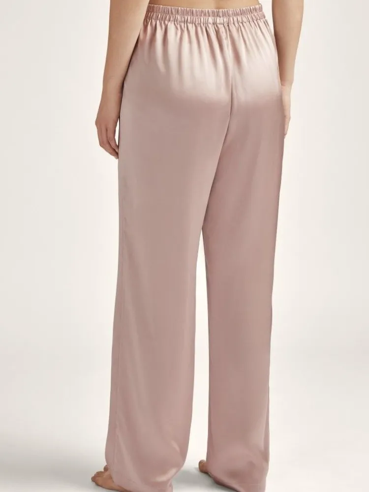 Lounge-Wear|Mit Seidensatin^Aubade 100% Seide Hose TOI MON AMOUR von altrosa