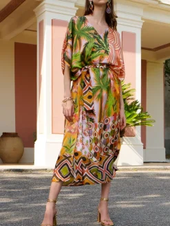 Strandkleider & Sommerkleider|Kaftan, Tunika & Pareo^Eva B. Bitzer 100% Seide Kaftan GENTI DI MARE von