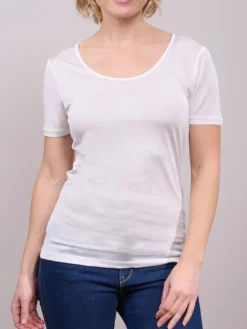 T-Shirt|Kurzarm^Kokon Zwo 100% Seide KURZARM SHIRT transparent von