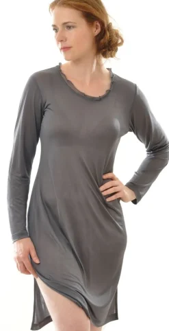 Seidennachthemd|Seiden Basics^Alkena 100% Seide LANGARM NACHTHEMD fein von