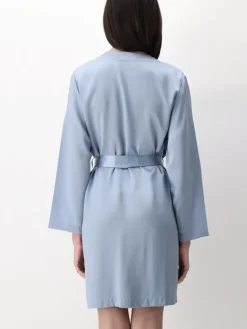 Morgenmantel Kurz|Morgenmantel Aus Satin^Luna di Seta 100% Seide Morgenmantel CLASSICO von