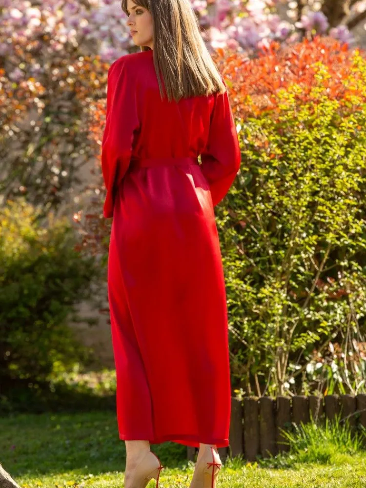 Morgenmantel Lang|Morgenmantel Aus Satin^Marjolaine 100% Seide Morgenmantel lang LAURIAN von
