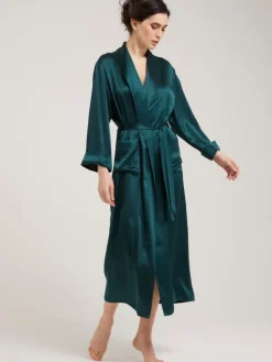 Morgenmantel Lang|Morgenmantel Aus Satin^Vivis 100% Seide Morgenmantel lang GIGLIOLA uni von