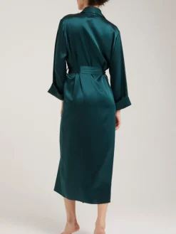 Morgenmantel Lang|Morgenmantel Aus Satin^Vivis 100% Seide Morgenmantel lang GIGLIOLA uni von