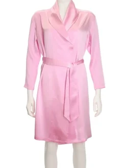 Morgenmantel Kurz|Morgenmantel Aus Satin^Nightdreams 100% Seide Morgenmantel LONDON uni kurz von