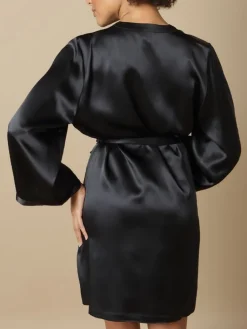 Morgenmantel Kurz|Morgenmantel Aus Satin^Marjolaine 100% Seide Morgenmantel SOIE LASER kurz von