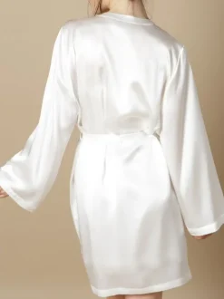 Morgenmantel Kurz|Morgenmantel Aus Satin^Marjolaine 100% Seide Morgenmantel SOIE LASER kurz von