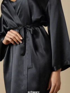 Morgenmantel Kurz|Morgenmantel Aus Satin^Marjolaine 100% Seide Morgenmantel SOIE LASER elegant von