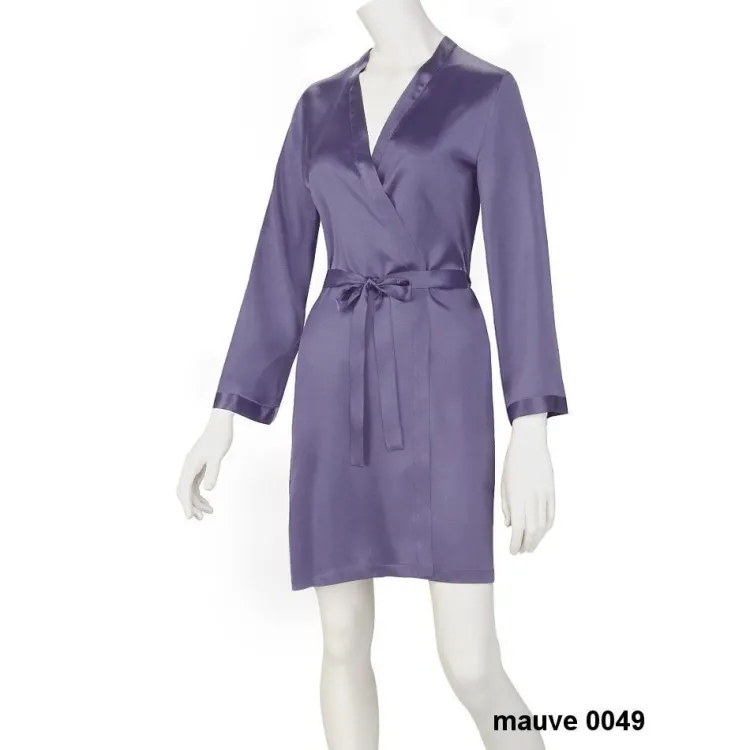 Morgenmantel Kurz|Morgenmantel Aus Satin^Marjolaine 100% Seide Morgenmantel SOIE LASER elegant von