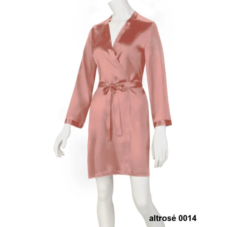 Morgenmantel Kurz|Morgenmantel Aus Satin^Marjolaine 100% Seide Morgenmantel SOIE LASER elegant von