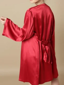 Morgenmantel Kurz|Morgenmantel Aus Satin^Marjolaine 100% Seide Morgenmantel SOIE LASER elegant von