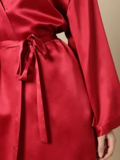 Morgenmantel Kurz|Morgenmantel Aus Satin^Marjolaine 100% Seide Morgenmantel SOIE LASER uni von