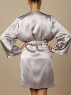 Morgenmantel Kurz|Morgenmantel Aus Satin^Marjolaine 100% Seide Morgenmantel SOIE LASER Satin von