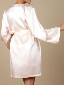 Morgenmantel Kurz|Morgenmantel Aus Satin^Marjolaine 100% Seide Morgenmantel SOIE LASER Satin von