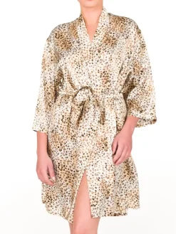 Morgenmantel Kurz|Morgenmantel Aus Satin^Gattina 100% Seide Morgenmantel ST. ELM uni oder mit Print von