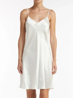 Unterkleider Mit Seide|Kurze Unterkleider^Vivis 100% Seide Nachthemd CAROLINE klassisch von