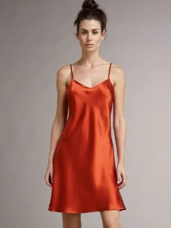 Unterkleider Mit Seide|Kurze Unterkleider^Vivis 100% Seide Nachthemd CAROLINE klassisch von