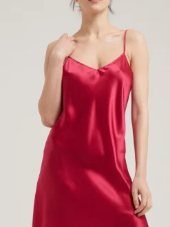 Lange Unterkleider|Seidenneglige^Vivis 100% Seide Nachtkleid lang DORINE uni von