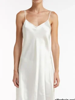 Lange Unterkleider|Seidenneglige^Vivis 100% Seide Nachtkleid lang DORINE uni von