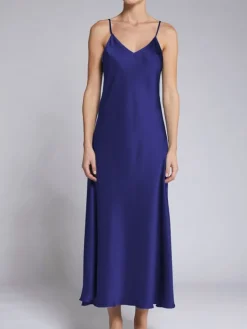 Lange Unterkleider|Seidenneglige^Vivis 100% Seide Nachtkleid lang DORINE uni von