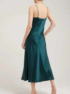 Lange Unterkleider|Seidenneglige^Vivis 100% Seide Nachtkleid lang DORINE uni von