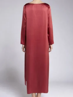 Strandkleider & Sommerkleider|Kaftane^Vivis 100% Seide Nachtkleid VIOLETTA lang von