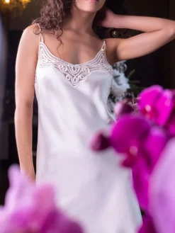 Alle Negligés|Seidenneglige^Marjolaine 100% Seide Neglige SOIE FANTAISIE uni von