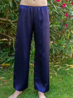 Mit Seidensatin|Alle Unterteile^Marjolaine 100% Seide PYJAMAHOSE Soie Unie einfarbig