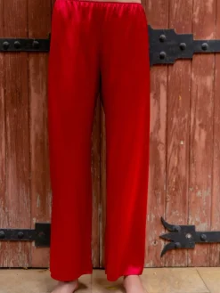 Mit Seidensatin|Alle Unterteile^Marjolaine 100% Seide PYJAMAHOSE Soie Unie einfarbig