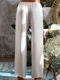 Mit Seidensatin|Alle Unterteile^Marjolaine 100% Seide PYJAMAHOSE Soie Unie einfarbig