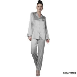 Seiden Basics|Seidenpyjama^Luna di Seta 100% Seide Schlafanzug CLASSICO von