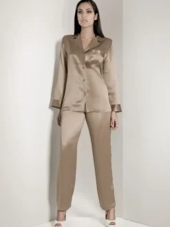 Seiden Basics|Seidenpyjama^Luna di Seta 100% Seide Schlafanzug CLASSICO von