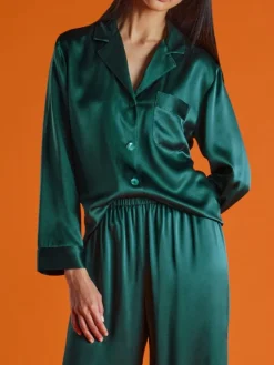 Seiden Basics|Seidenpyjama^Luna di Seta 100% Seide Schlafanzug CLASSICO von
