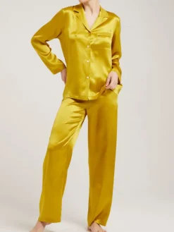 Lounge-Wear|Seiden Basics^Vivis 100% Seide Schlafanzug LAILA von