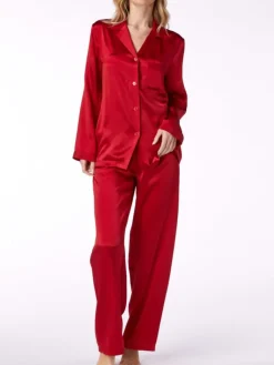 Lounge-Wear|Seidenpyjama^Vivis 100% Seide Schlafanzug LAILA uni von