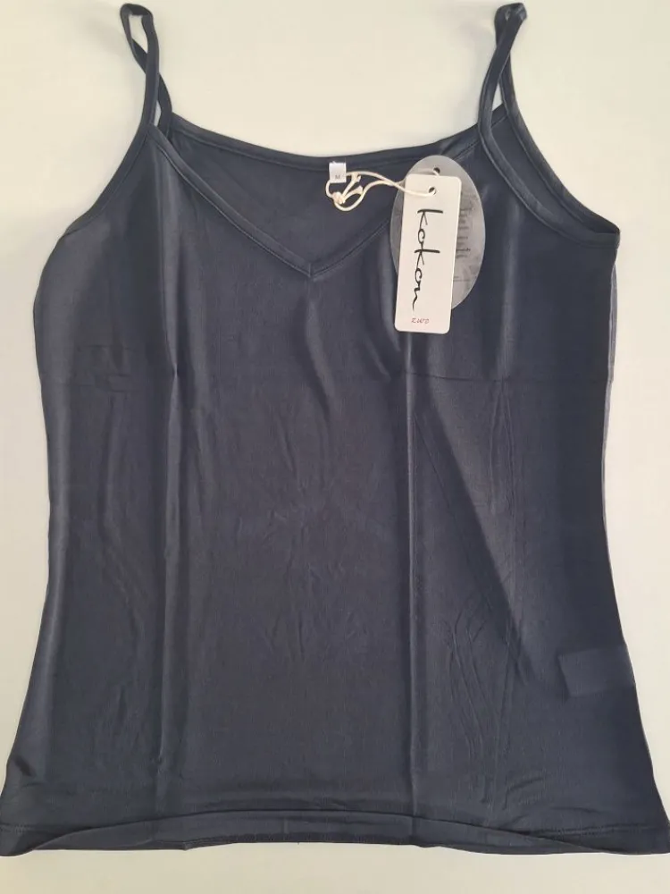 Spaghettiträger Tops|Mit Jersey & Wirkseide^Kokon Zwo 100% Seide SPAGHETTI TOP transparent