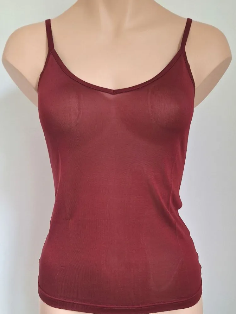 Spaghettiträger Tops|Alle Lingerie Tops^Alkena 100% Seide SPAGHETTI-TOP zart von