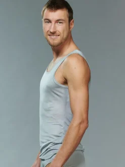 Seidenunterwäsche|Tops Mit Seide^Kokon Zwo 100% Seide Träger Unterhemd für Männer