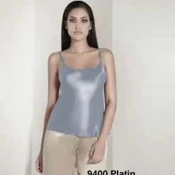 Spaghettiträger Tops|Mit Seidensatin^Luna di Seta 100% Seide Trägertop CLASSICO No. 2 uni von