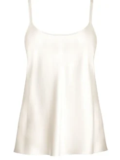Spaghettiträger Tops|Mit Seidensatin^Luna di Seta 100% Seide Trägertop CLASSICO No. 2 uni von