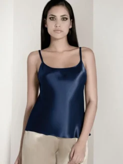 Spaghettiträger Tops|Mit Seidensatin^Luna di Seta 100% Seide Trägertop CLASSICO No. 2 uni von